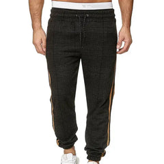 Comfortable Plaid Pants for Men with Pocket Stripe