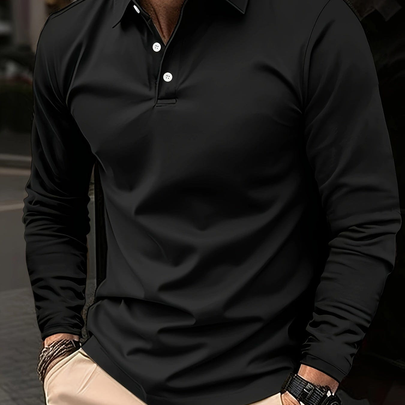 Atlas | Long sleeve Polo for Men
