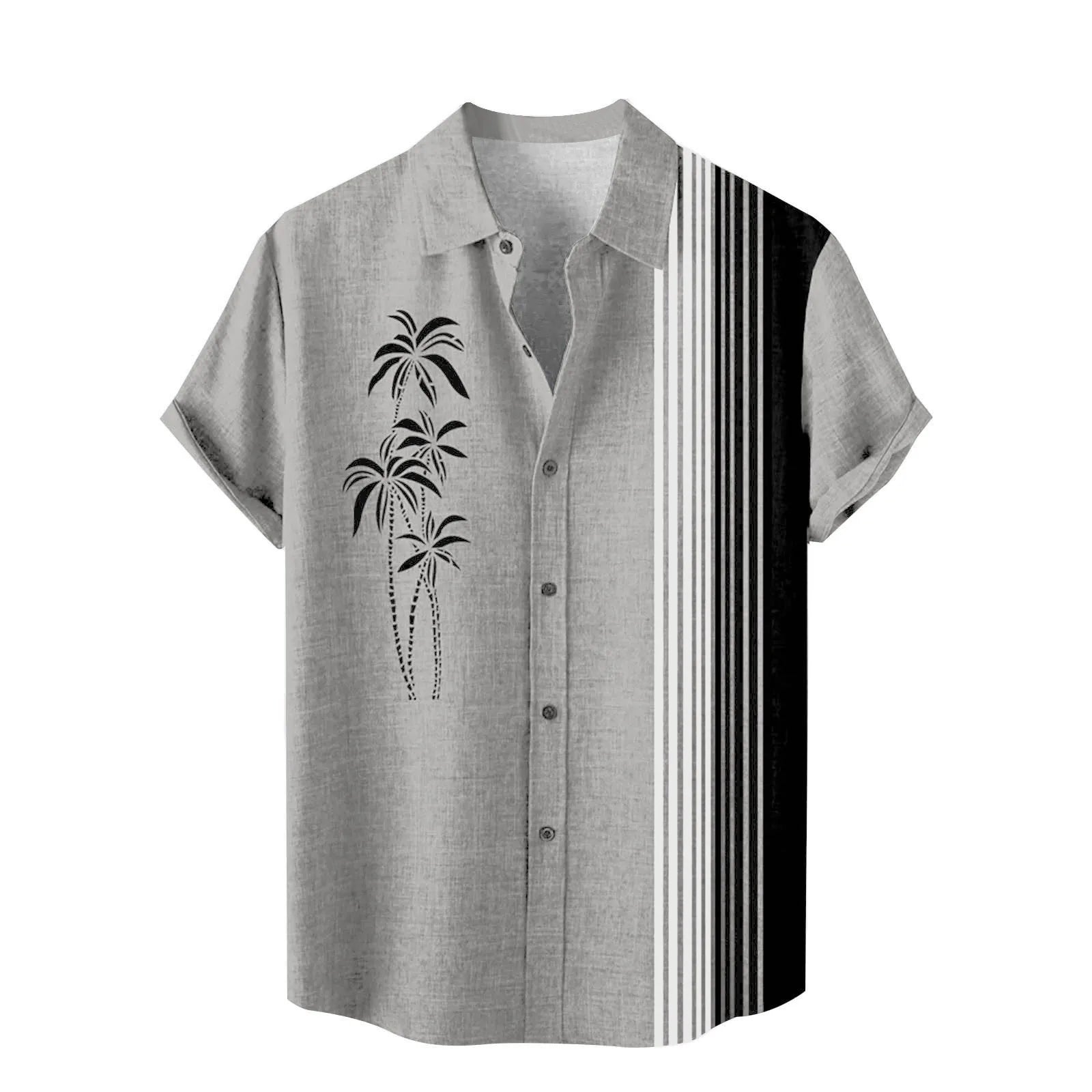 Men's Coconut Tree Printed Hawaiian Shirt