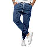 Relaxed Men's Casual Pants in Solid Color Design