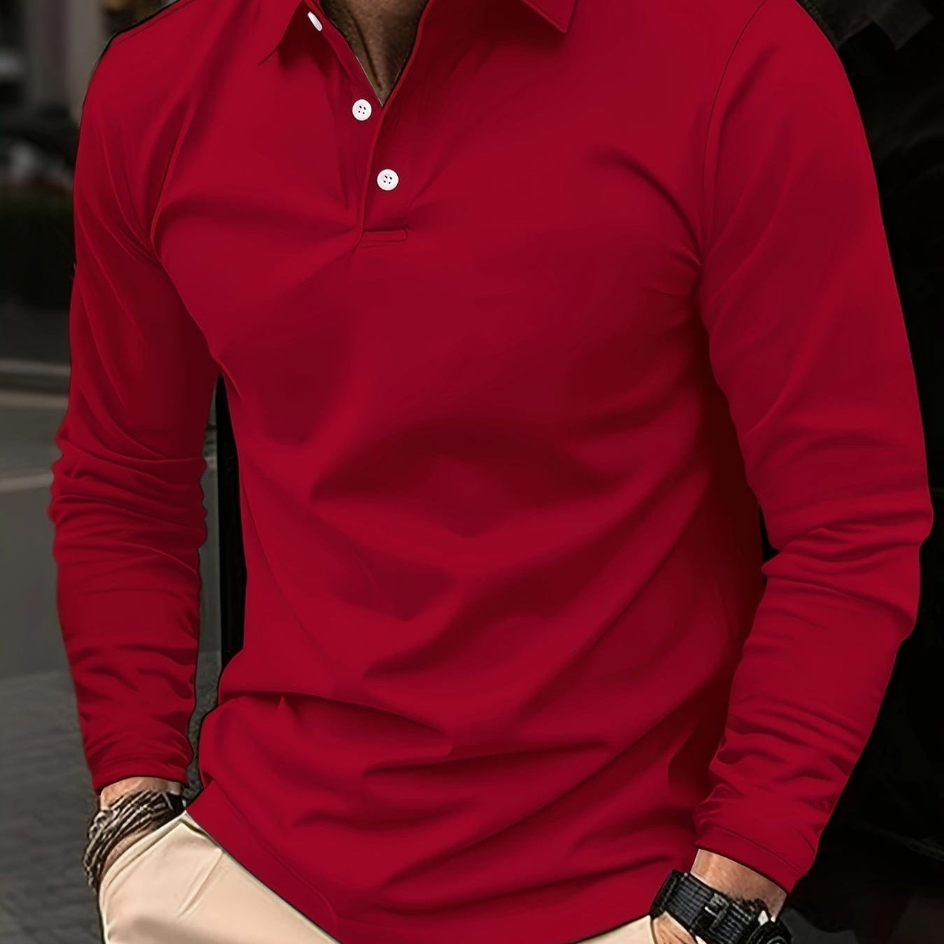 Atlas | Long sleeve Polo for Men