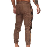 Comfortable Plaid Pants for Men with Pocket Stripe