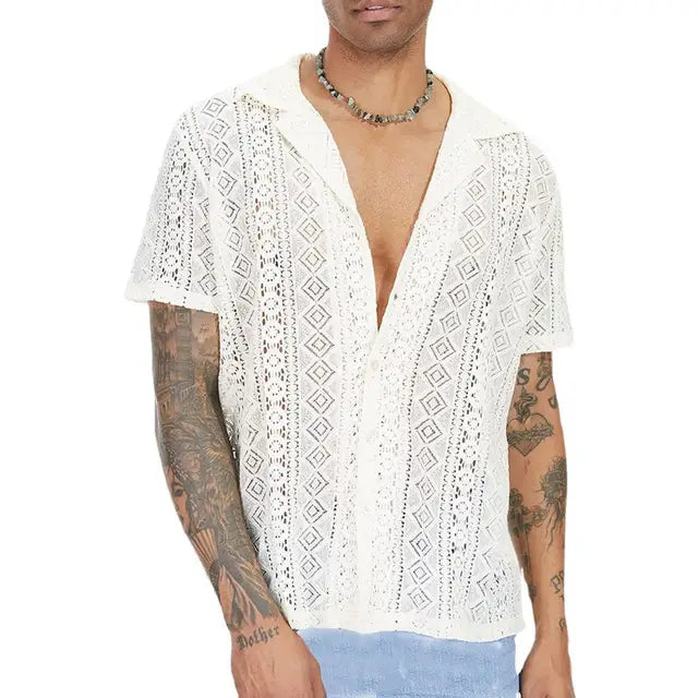 Lapel | See-through Men's Summer Shirt