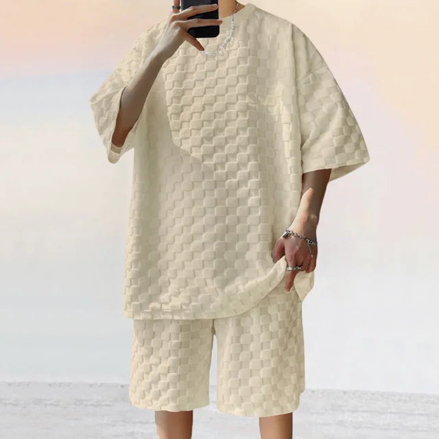 Checkered Oversized Two-piece Set