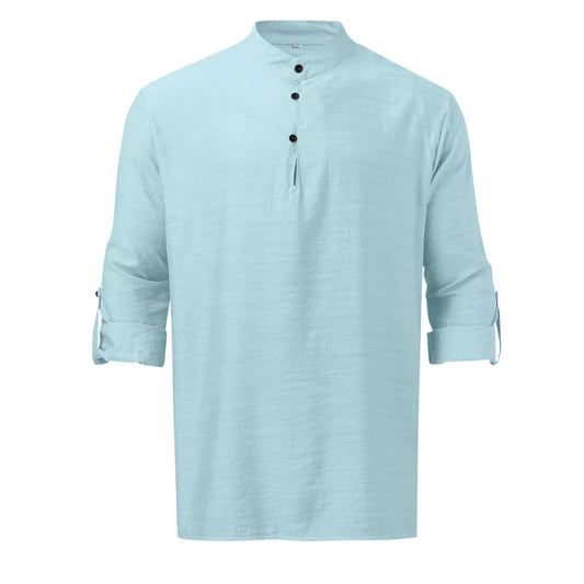 Long Sleeve Loose Top Linen Shirt