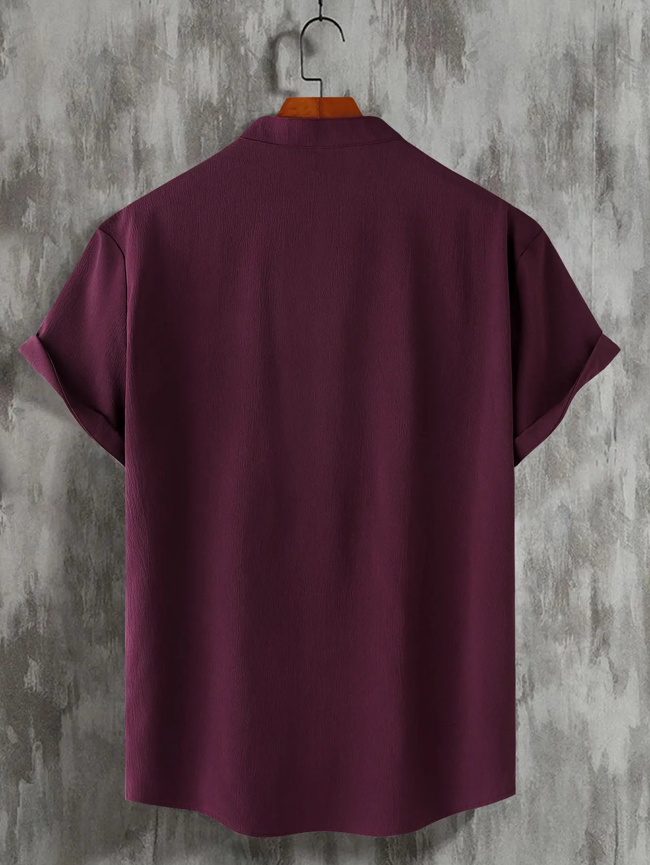 Men's Short Sleeve Button Down Henley Shirt