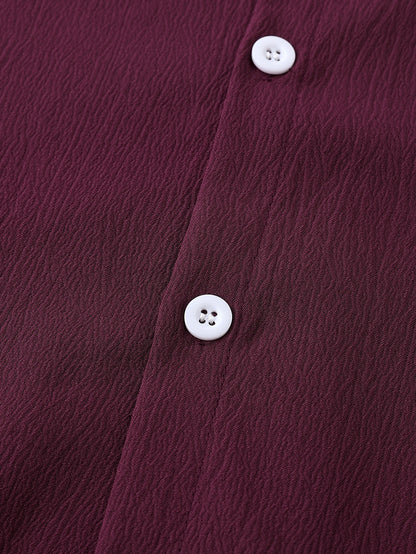 Men's Short Sleeve Button Down Henley Shirt