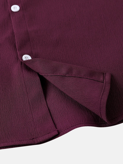 Men's Short Sleeve Button Down Henley Shirt