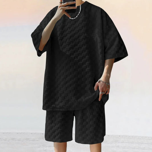 Checkered Oversized Two-piece Set