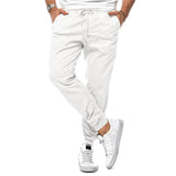 Relaxed Men's Casual Pants in Solid Color Design